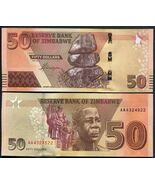 2020 Zimbabwe 50 Dollars Banknote UNC - $4.93 CAD