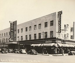 RPPC Vintage EKC Hotel Santa Rosa Street Scene With Old Cars and a Shop - $12.00