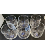 Mikasa Pebblestone 6 New Double Old Fashioned Glasses Barware Clear Opti... - $65.00