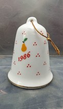 Vintage 1986 Lillian Vernon &quot;Partridge In A Pear Tree&quot; Christmas Ornament Bell - £7.91 GBP