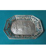 ANTIQUE SILVERPLATE REPOUSSE TRAY CHILDREN PLAYING 10 X 7&quot; ORIGINAL - $2,822.51 MXN