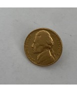 JEFFERSON NICKEL GOLD COIN LABEL PIN OR BROOCH ~ 1962 COIN - $152.06 MXN