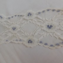 Offray Antique Blue White Lace Ribbon Innocence 3.75" Wide x 20 Yards Wedding - £7.66 GBP