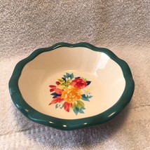 The Pioneer Woman Stoneware China 5  1/2 inch bowl - green rim - £18.13 GBP