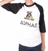 Asphalt Yacht Club Men&#39;s Black &amp; White Sky High Tie Dye Green A Raglan Shirt NWT - £17.58 GBP