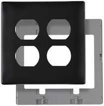 Legrand-Pass &amp; Seymour SWP82BKCC10 Screw Less Wall Plate Plastic Sub Plate Two G - £4.57 GBP+