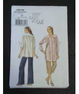 Vogue #V8716 Shirt and Pants with Variations Pattern Sz 8-14 Uncut - $167.36 MXN
