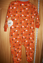 Fashion Holiday Baby Clothes 3M-6M Halloween Costume Footed Pumpkin Bodysuit New - £7.46 GBP