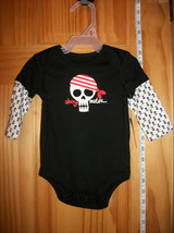 Faded Glory Baby Clothes 0M-3M Bodysuit Ahoy Mate Pirate Creeper Holiday Costume - £9.84 GBP