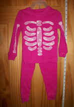 Fashion Holiday Baby Clothes 18M Skeleton Halloween Costume Pink Pajama Outfit - £9.75 GBP