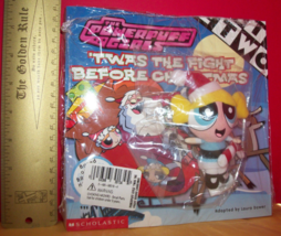 Powerpuff Girls Plush Toy Set Christmas Holiday Book Gift Doll Mini Santa Bubble - £14.95 GBP