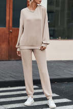 Apricot Pocketed Drop Shoulder Corded Sweat Suit - £30.46 GBP+