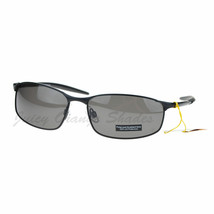 Mens Polarized Lens Sunglasses Oval Light Metal Frame Spring Hinge - £9.37 GBP+