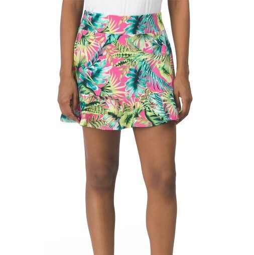 NWT TOMMY BAHAMA Pink Yellow Green Tropical Golf Tennis Ruffle Skort S M L XL