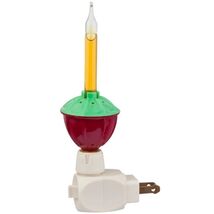 Red and Green Candle Plug In Night Light 6.6 Inch Has On/Off Switch - $17.98