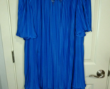 Roaman&#39;s Blue Mini pleated dress with beaded Collar Size Large XL - $58.40
