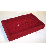 new RED COLOR SMALL RING TRAY DISPLAY BOX counter store boxes rings disp... - $9.11 CAD