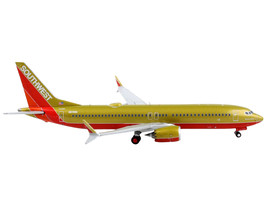 Boeing 737 MAX 8 Commercial Aircraft &quot;Southwest Airlines&quot; Gold with Red Stripes  - £48.75 GBP