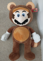 Nintendo Mario Bros TANOOKI RACCOON Jumbo 34&quot; Stuffed Plush Video Game T... - £120.11 GBP