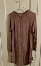 Stars Above Sweater Dress/ Dark Tan Sweater Dress With Pockets - £15.62 GBP