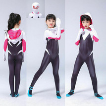 2019 Spider-Man: Into the Spider-Verse Gwen Kids Cosplay Costume Zentai Suit - £20.84 GBP