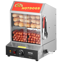 VEVOR Hot Dog Steamer, 28.5QT, 2-Tier Hot Dog Hut Steamer, for Hot Dogs ... - $167.99
