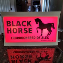 Vintage 1970s BLACK HORSE ALE LIGHTED SIGN African American Beer Promo W... - $349.95