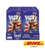 10 x Glico Pocky Crushed Nuts Almond Milk Chocolate Flavour Biscuit Stic... - $52.88