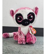 Ty Beanie Boos Tysilk Leeann Lemur Pink Plush Stuffed Animal Toy Hang Ta... - £7.70 GBP