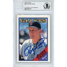 Roger Craig San Francisco Giants Auto 1988 Topps Beckett BGS On-Card Autograph - £77.04 GBP