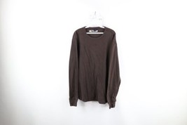Vintage Gap Mens Large Faded Blank Thermal Waffle Knit Long Sleeve T-Shirt Brown - £46.62 GBP