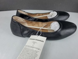 Amazon Essentials Women&#39;s Belice Ballet Flat Black Micro, size 9.5 - £15.61 GBP