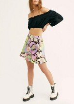 FREE PEOPLE Womens Skirt Phoebe Mini Sugar &amp; Spice Elegant Multicolor Size US 4 - £37.57 GBP