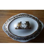 Home Treasure Trinket Box Covered Dish Oval Ceramic Pottery Art China Ar... - £11.13 GBP