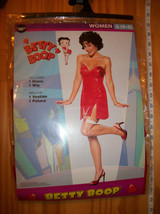 Betty Boop Women Clothes Small Red Dress Wig Cartoon Halloween Costume O... - £27.64 GBP