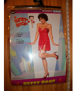 Betty Boop Women Clothes Small Red Dress Wig Cartoon Halloween Costume O... - $47.73 CAD