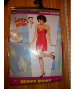 Betty Boop Women Costume 8-10 Medium Red Dress Wig Comic Halloween Party... - £27.67 GBP