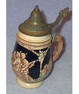 West German Bier Beer Stein Olden Crown Eberling and Reuss - $24.95