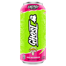 6 Cans of Warheads Sour Watermelon GHOST ENERGY Sugar-Free  16Fl Oz Cans  - $32.99