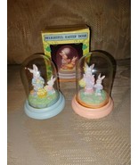 2 Delightful Easter Domes Pink &amp; Blue 1 With Box Vintage Spring Decor 3-... - £23.34 GBP