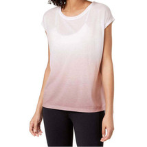 allbrand365 designer Womens Activewear Dip Dyed T-Shirt color Pure Pink Size L - £21.57 GBP