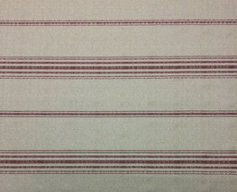 Ballard Designs Callisto Stripe Red Nubby Linen Furniture Fabric By Yard 54&quot;W - £11.44 GBP