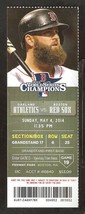 Oakland A&#39;s Athletics Boston Red Sox 2014 Ticket Pierzynski HR Yoenis Cespedes - £2.34 GBP