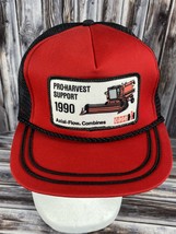 VTG 1990 Case IH Axial Glow Combines Red Snapback Trucker Hat - Made in ... - $38.69