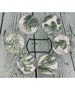 Plant Coasters for Drinks Absorbent with Holder Set of 6 Plant Drink Coa... - £15.87 GBP