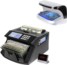 Counterfeit Bill Detector + Khippus PRO-4700 Money Counter Machine Sorte... - £236.65 GBP