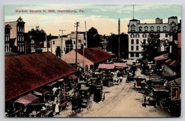 Harrisburg PA Market Square As Seen In 1860 Pennsylvania Postcard E49 - $7.95