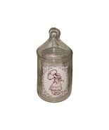 Holly Hobbie Vintage Glass Cookie's Jar with Floral Design - $20.36