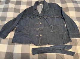 Cato Woman Denim Jacket with Belt – Size 26/28W – Stylish Western Look! - $18.29