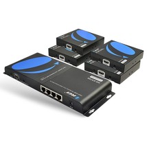 1X4 Hdmi Extender Splitter Over Single Cable Cat6/7 1080P With Ir Remote Edid Ma - £410.86 GBP